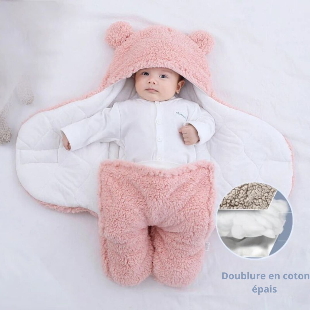 Bébé emmaillotage Couverture Poussette Wrap, douce Épaisse Polaire  Couverture Chaude