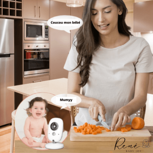 Babyphone vidéo sans fil VB603, avec écran LCD 2.4 GHz, vision nocturne,  audio bidirectionnel, caméra de sécurité, pour babysitter, 3.2 amaran -  AliExpress
